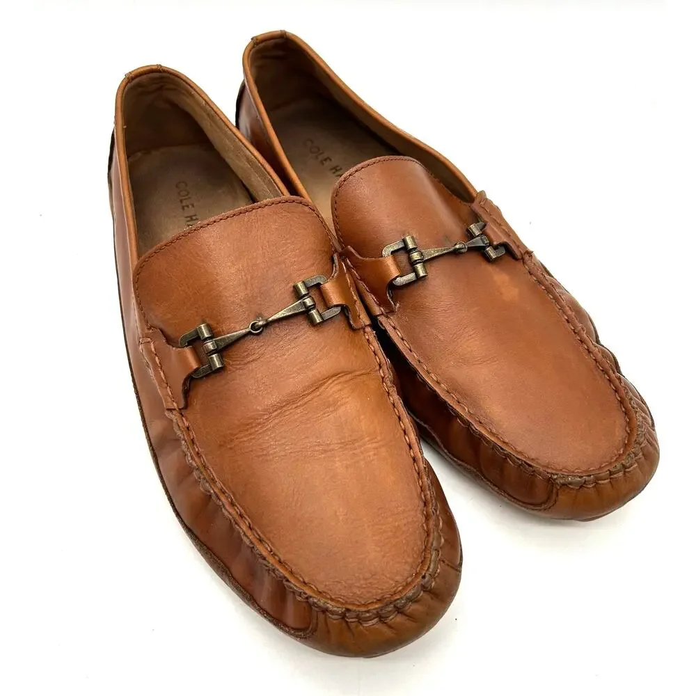 Cole Haan Wyatt Bit Driver Brown Leather Driving Loafers SIZE 13 Academia Preppy